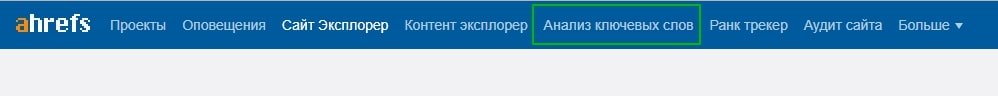 Анализ ключевых слов