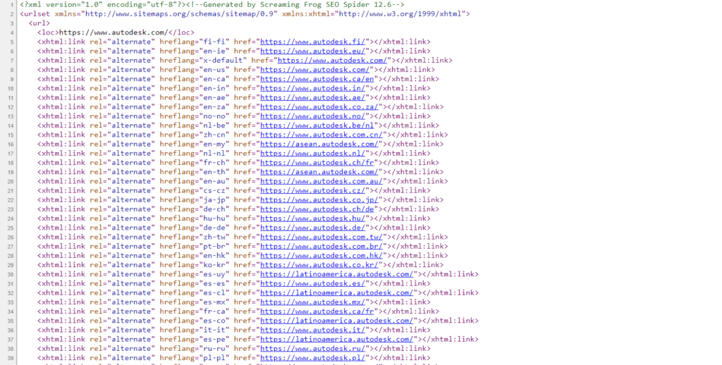 hreflang в карте сайта xml