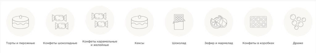 разделы на сайте roshenstores